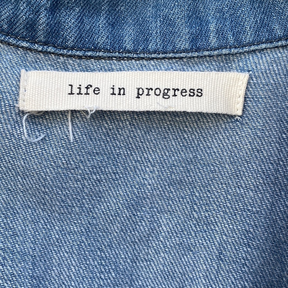 Life In Progress Denim Romper - Picture 6 of 9